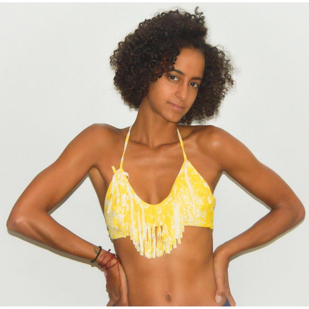 Raisins Fringed Bikini Bra Top Size S
